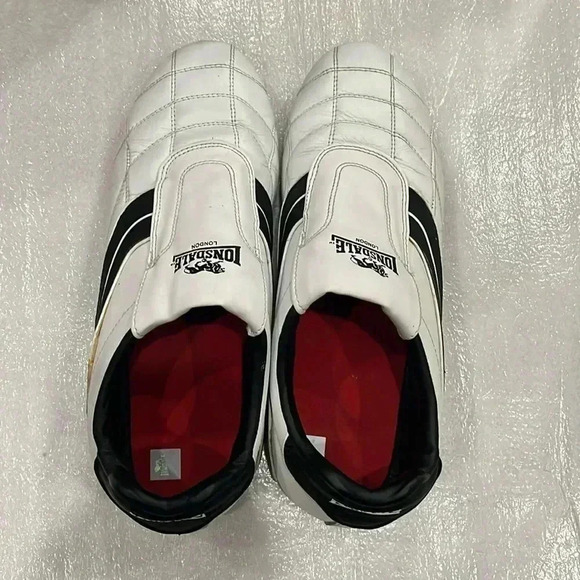 [US10]Lonsdale Mens Benn Leather Trainers Low  Top Slip On Sports Shoes - Picture 4 of 9